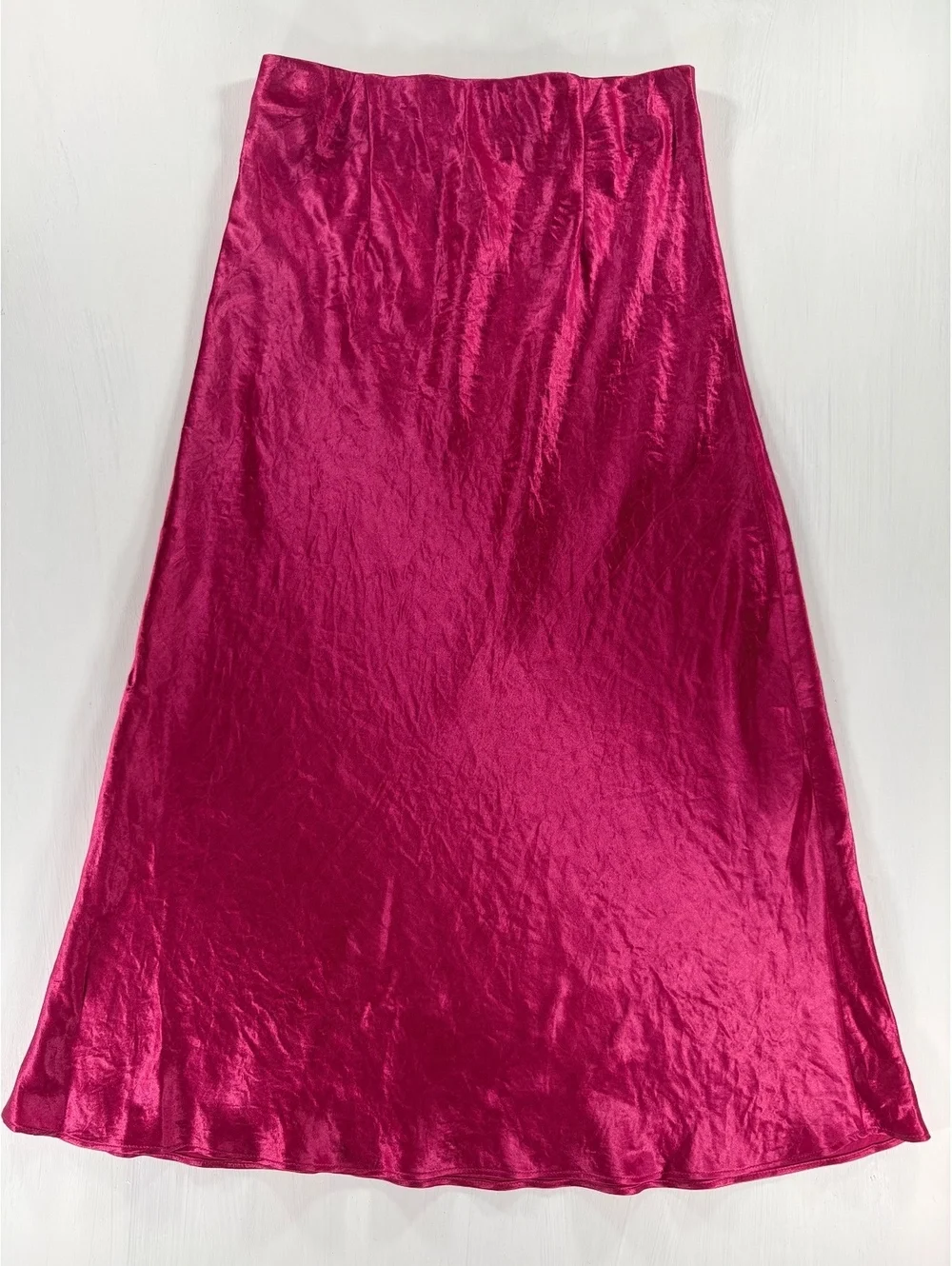 Babaton Aritzia Pink Satin Bias Cut Midi Slip Skirt Size 2